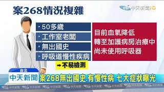 20200329中天新聞　案268七重症住進加護　足跡金山老街、烏來老街