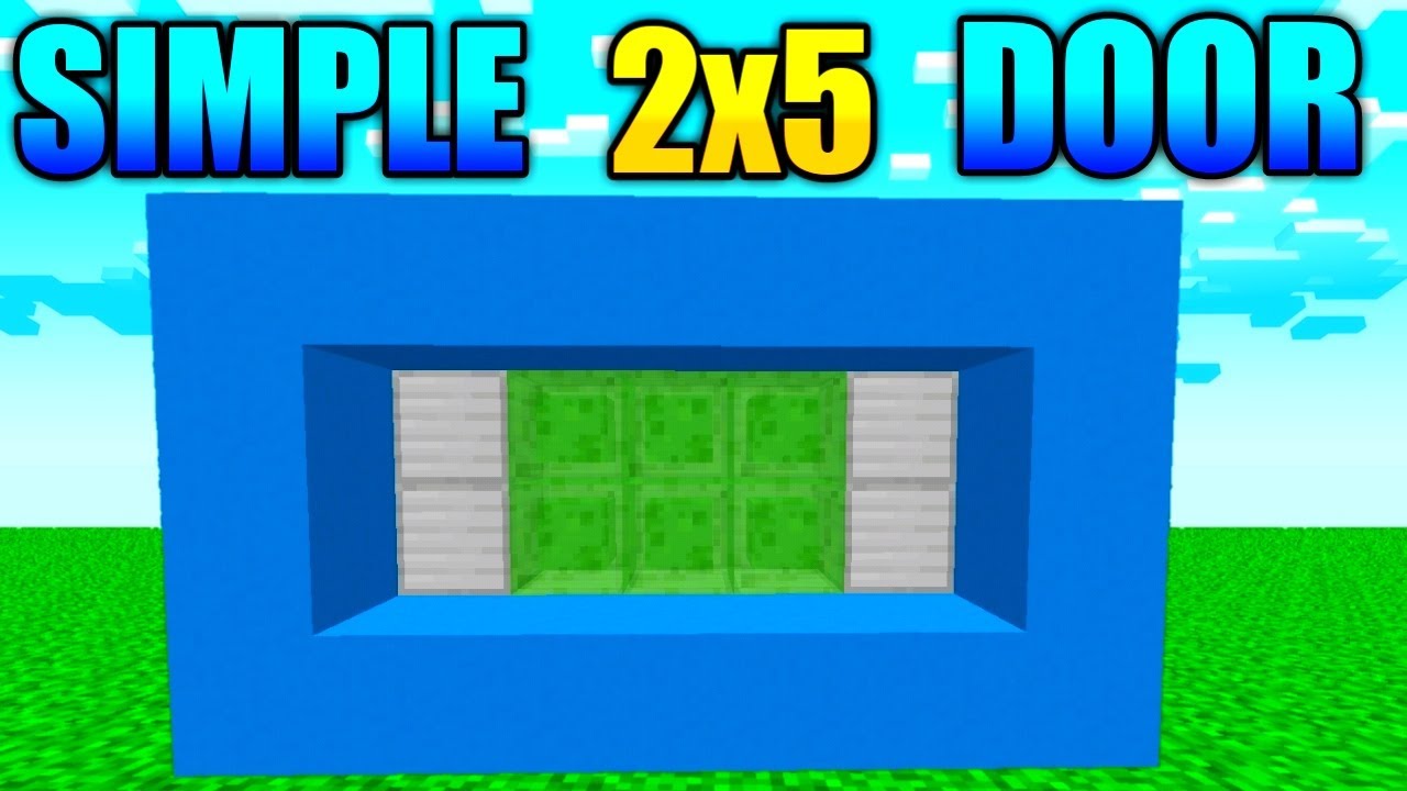 🦅 How To Make Simple 2x5 Door Minecraft Pe YouTube