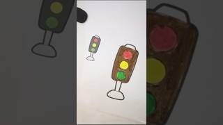 Mini Traffic Light Coloring Fun 🚦🚧 – Art in Red, Yellow, and Green! #coloring