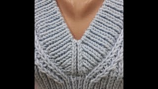 Набор петель из проймы, горловины и т.д.:  2 способа