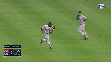 BOS@DET: Lester retires V-Mart to escape a jam