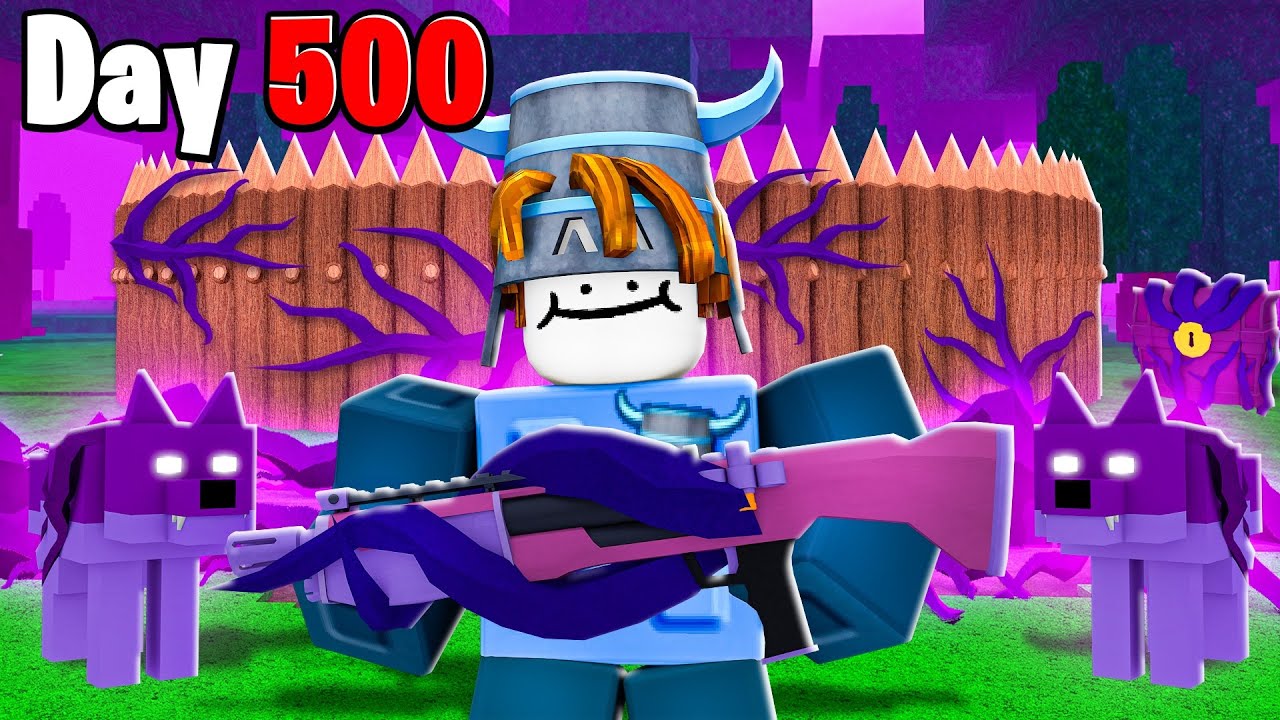 I Survived 500 DAYS in HARDCORE MODE in 99 Nights in The Forest!