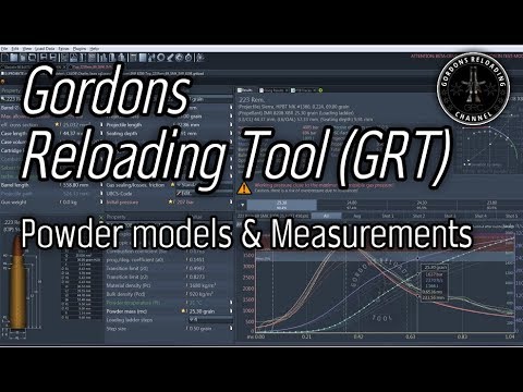(english) Gordons Reloading Tool GRT and how powder models are developed