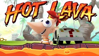 Phineas and Ferb the conquest of the volcano   a cartoon GAME for children about saving cars