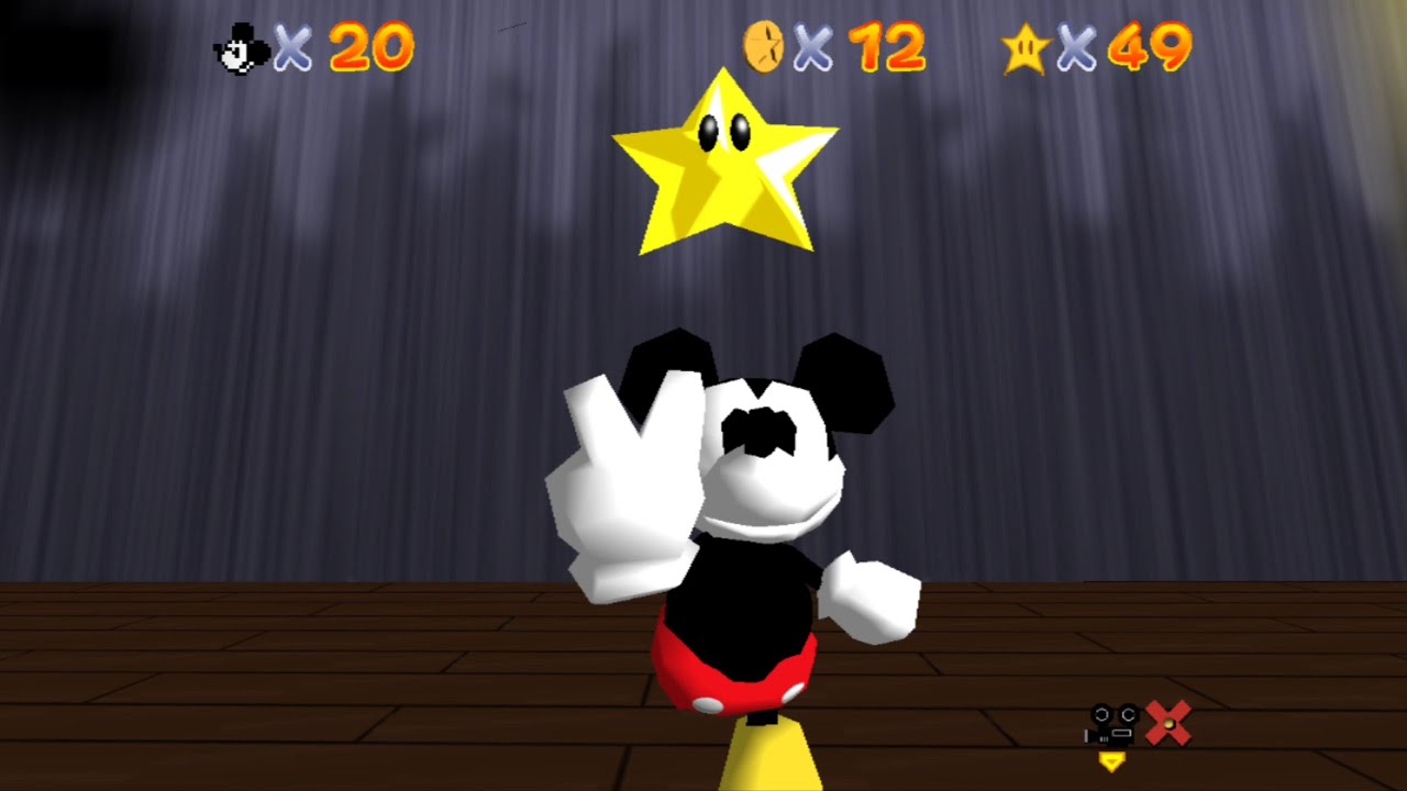 Super Mickey Mouse 64 Mod HD Textures MollyMutt's Full Screen 16:9 Big Boo's Haunt Gameplay Android