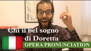 Chi il bel sogno di Doretta  ITALIAN PRONUNCIATION LESSON  La rondine