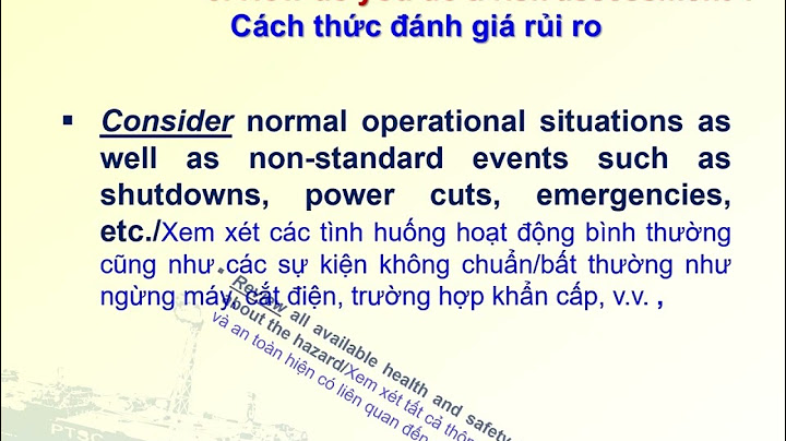 Pcr risk assessment đánh giá rủi ro vật thể năm 2024