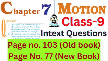 Intext questions Chapter 7 Motion Class 9 Science NCERT Page No 77