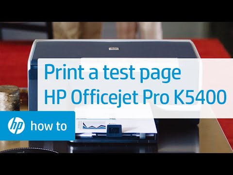 Printing a Test Page | HP Officejet Pro K5400 Printer | HP