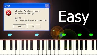 Video thumbnail of "WINDOWS XP ERROR SOUND - Piano Tutorial"