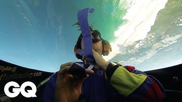 GQ Challenge: Crazy Aerial Acrobatic Manoeuvres With Matt Hall | Stunt | Funny | GQ