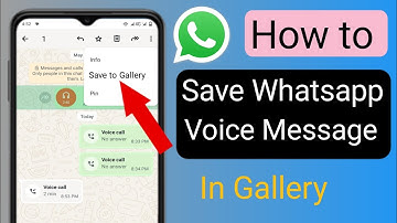 How to save Whatsapp voice message to Gallery. 2025