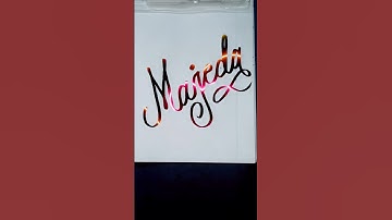 Majeda 😱 beautiful name #comment your name #art #calligraphy #cursivewriting #shortvideos #shorts