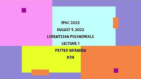 Lorentzian Polynomials Lecture 1