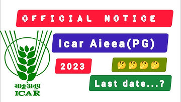 ICAR PG Application Form 2023 | ICAR JRF 2023 | Official | Exam date| last date aieea pg 2023| ABM
