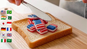 Spreading Glass Flags on Toast 🍞🇺🇲 | AI ASMR – Oddly Relaxing Magic