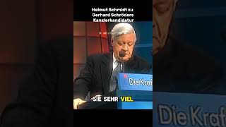 Helmut Schmidt zu Gerhard Schröders Kanzlerkandidatur #politik #helmutschmidt #schröder #spd