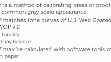 World of Fiery shorts – Understand what G7 calibration is