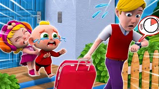 When Daddy Is Away 😿 | Daddy 😭 Don't Leave Me | NEW✨ Nursery Rhymes & Funny Cartoon For Kids