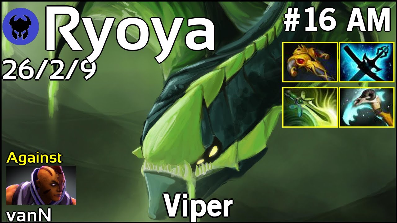 Ryoya [TEAMTEAM] plays Viper!!! Dota 2 7.20