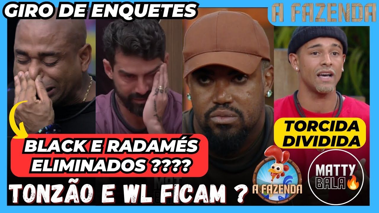 Quem sai da fazenda hoje: Black, WL, Tonzão ou Radamés?