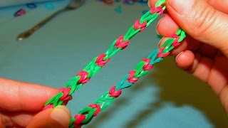 Как сделать браслет из резинок Простой оригинальный стиль Новогодний Как сделать браслет из резинок Простой оригинальный стиль Новогодний