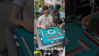 Riichi mahjong at the park in NYC! #boardgame #riichi #mahjong #nyc screenshot 2