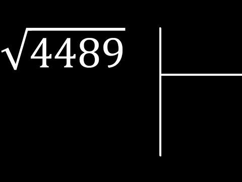 √4489 , raiz cuadrada de 4489 . Paso a paso , metodo tradicional para ...