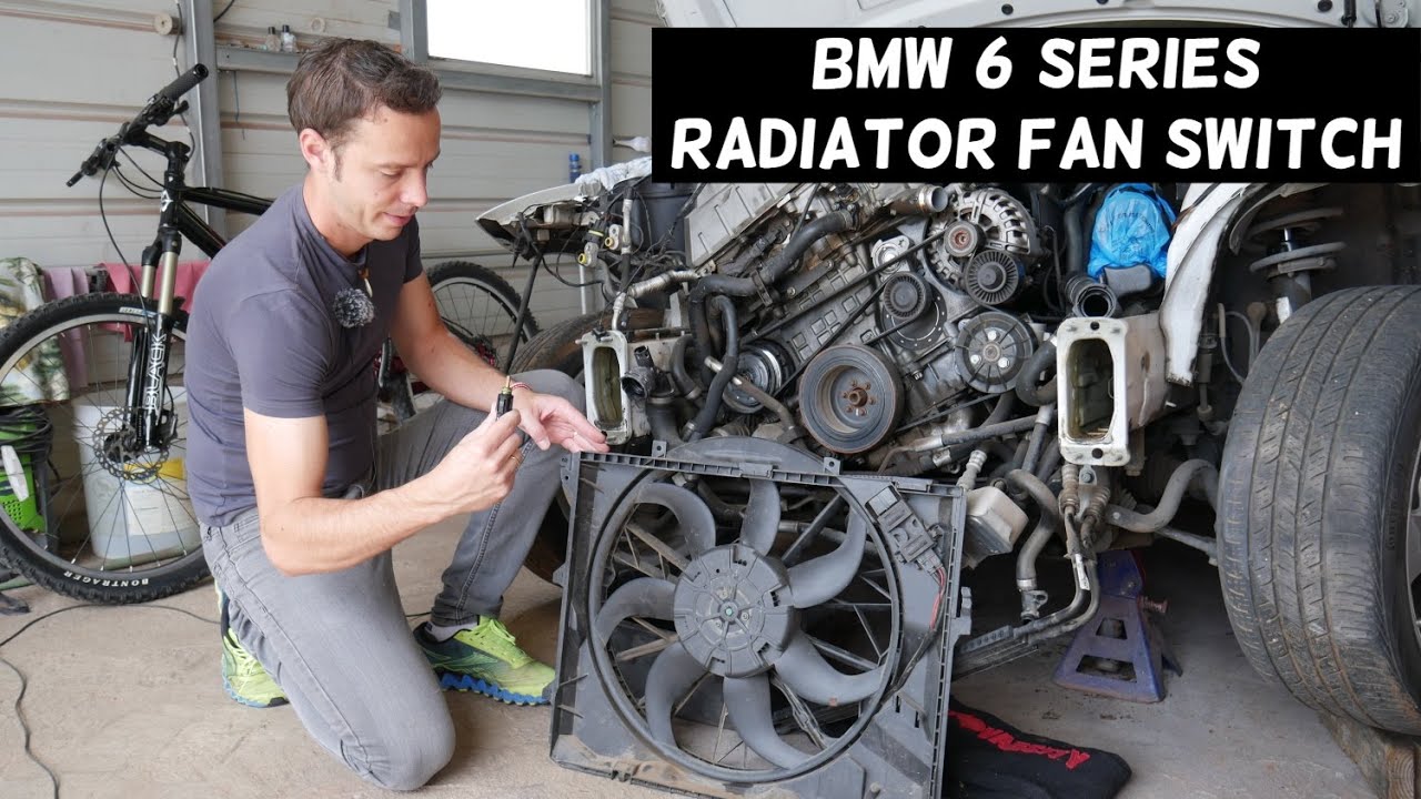 BMW E63 E64 RADIATOR FAN SWITCH LOCATION REPLACEMENT. FAN NOT WORKING