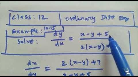 Class 12|Example 10.15|Ordinary Diff Equation|Alternative method