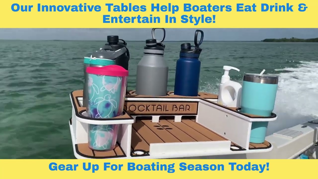 Innovative Boat Tables and Accessories by Docktail Bar 