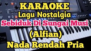 Sebiduk Di Sungai Musi - Alfian//Karaoke Nostalgia//Nada Rendah Pria