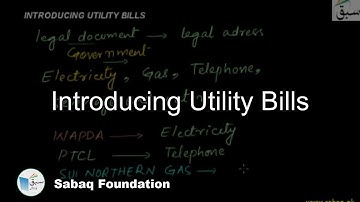 Introducing Utility Bills, Math Lecture | Sabaq.pk