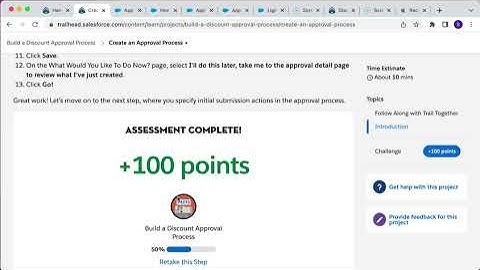 Build a discount Approval Process | Create an Aprroval Process | Salesforce