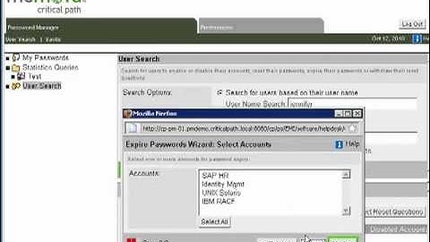 Password Manager Demo: Video 5 : Helpdesk User Resetting Password