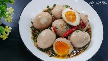 CÁCH LÀM TRỨNG GÀ NGÂM NƯỚC TƯƠNG cực kì ngon và đơn giản