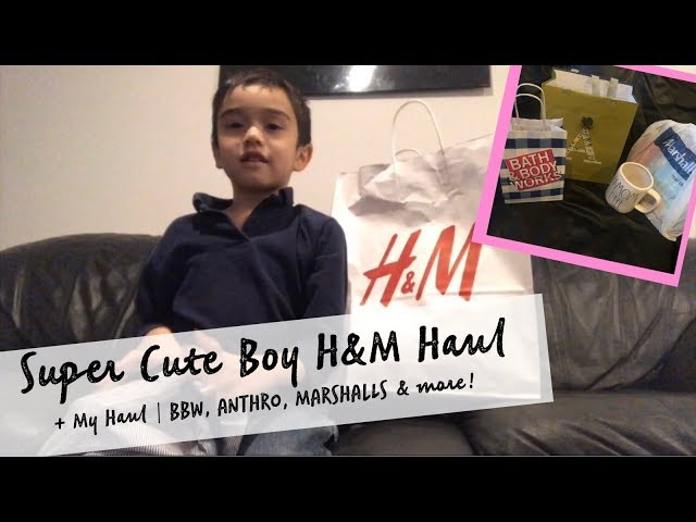 SUPER CUTE BOY H&M HAUL + MY HAUL | BBW, ANTHRO, MARSHALLS & more!