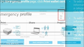 How to "Create and use your Emergency Profile in Microsoft HealthVault"