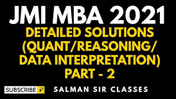 JMI MBA| ANSWER KEY| JAMIA MBA 2021 MCQ| Solution with Explanations| JMI MBA 2021 Solution| PART - 2