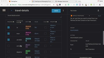 Dialogflow v2 0 travel agent demo