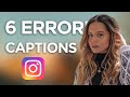 🛑6 ERRORES en tus CAPTIONS  de INSTAGRAM que no sabes que estás cometiendo