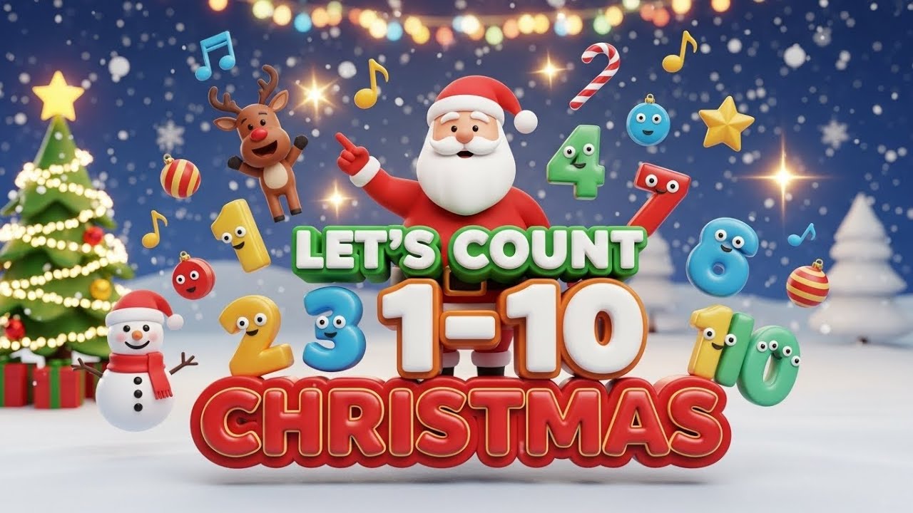Let’s Count 1 to 10 – Christmas Song 🎵 | Fun Holiday Counting | Kids Songs & Nursery Rhymes