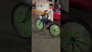 Biker Falls During Trick on Slippery Ground