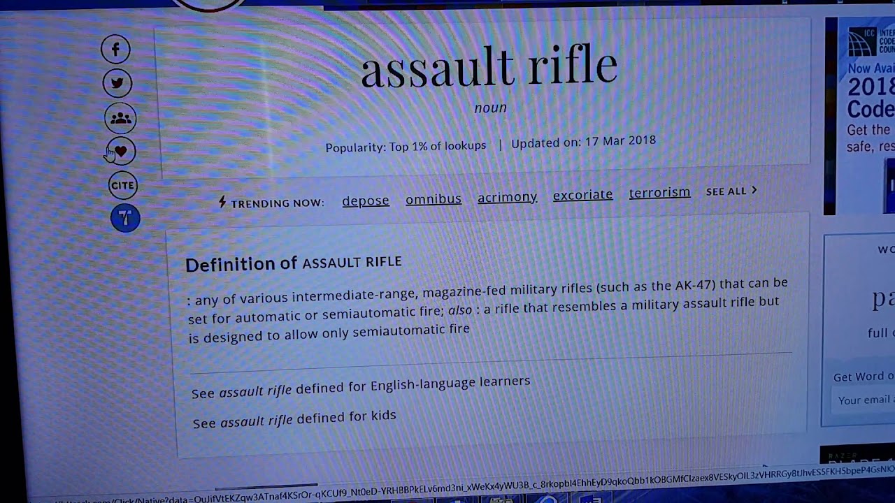 The Definition Of Assault Rifle Changed Two Days Before The March For The definition of assault rifle changed two days before the march for