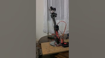 Robot kol basit hareketler-6DOF controlled 6-axis parallel-mechanism laser cut acrylic robot arm