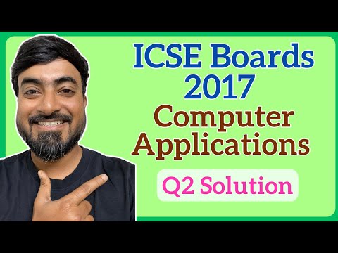ICSE Class 10 Computer Applications 2017 Q2 | Answers & Codes with Full Explanation