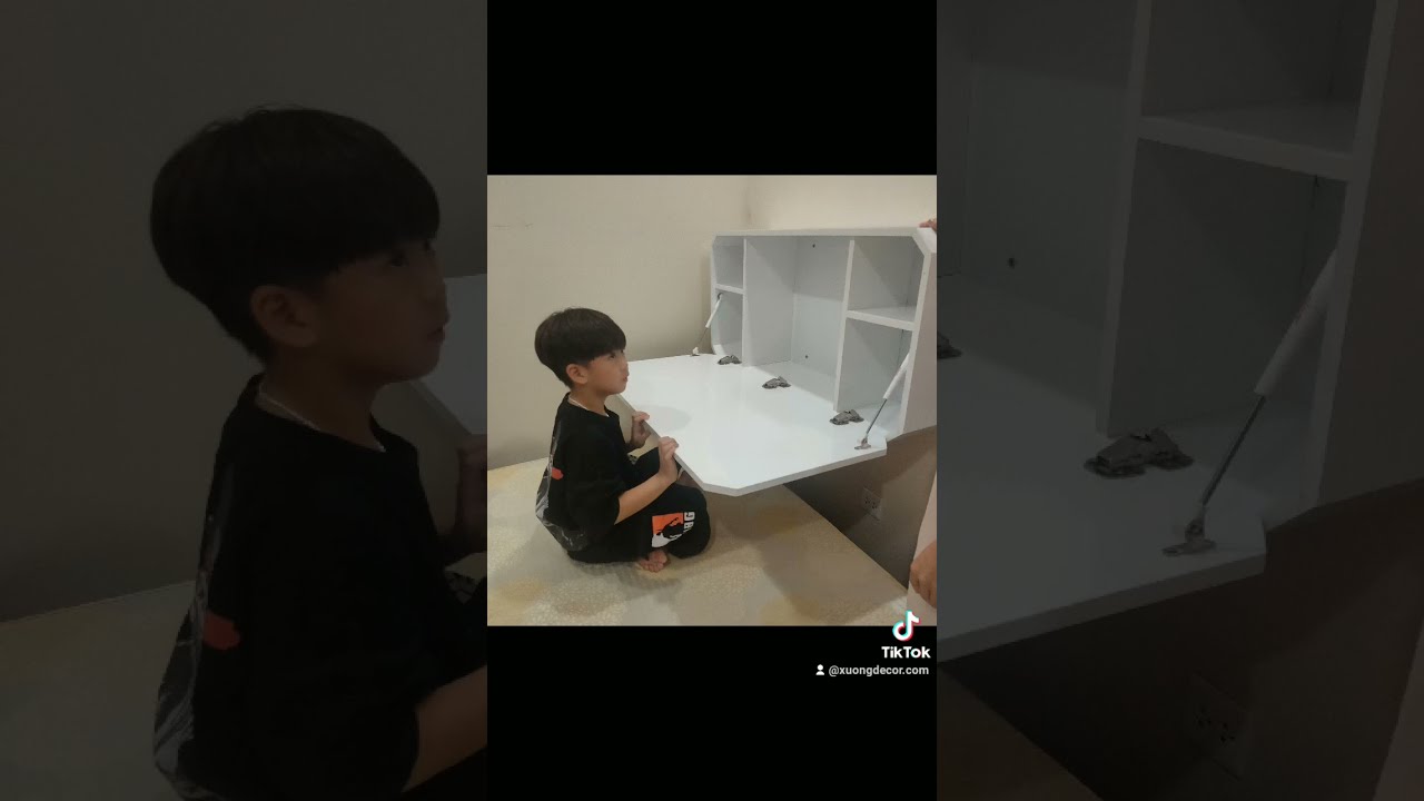 Bàn học tủ hộp treo tường cho bé đa dạng kích cỡ và màu sắc tải 80-100kg - youtube