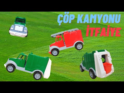 Çöp kamyonu ve itfaiye aracı aldık ve oynadık | BerkenTV