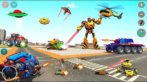 Flying Tiger Robot Car Games - Army Robot Games - Android Gameplay