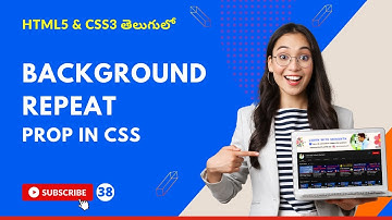 CSS3 Full Course[4K] - 38 | Background Repeat Property in CSS | Background Image |Telugu #css #html